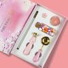 Cherry Blossom Wax Seal Stamp Gift Set: Copper Head, Mixed Color Wax, Spoon & 6-Piece Kit