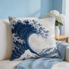 Cushion Cover The Great Wave Off Kanagawa Short Plush Soft DoubleSided Printing Pillow Case Cozy Sofa Bedroom Home Decor Gift