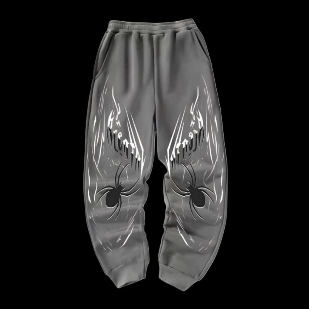 Fitness Sports Rue Principale Harajuku Hommes Femmes Coupe Ample Âme de Dragon Tendance Sombre Streetwear Pantalons Jogging