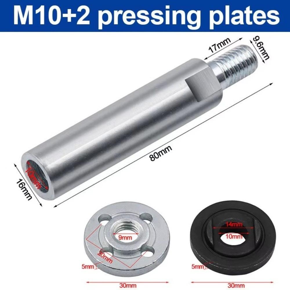 Multi-Function M10 Angle Grinder Extension Rod Polisher Connection Adapter Flange Nut Kit Connector Extension Rod