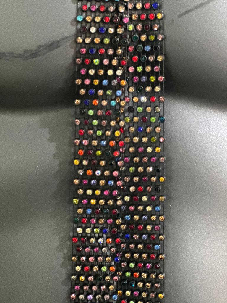 European & American Rhinestone Mesh Tie - Trendy Nightclub Accessory with Sequins, 130cm