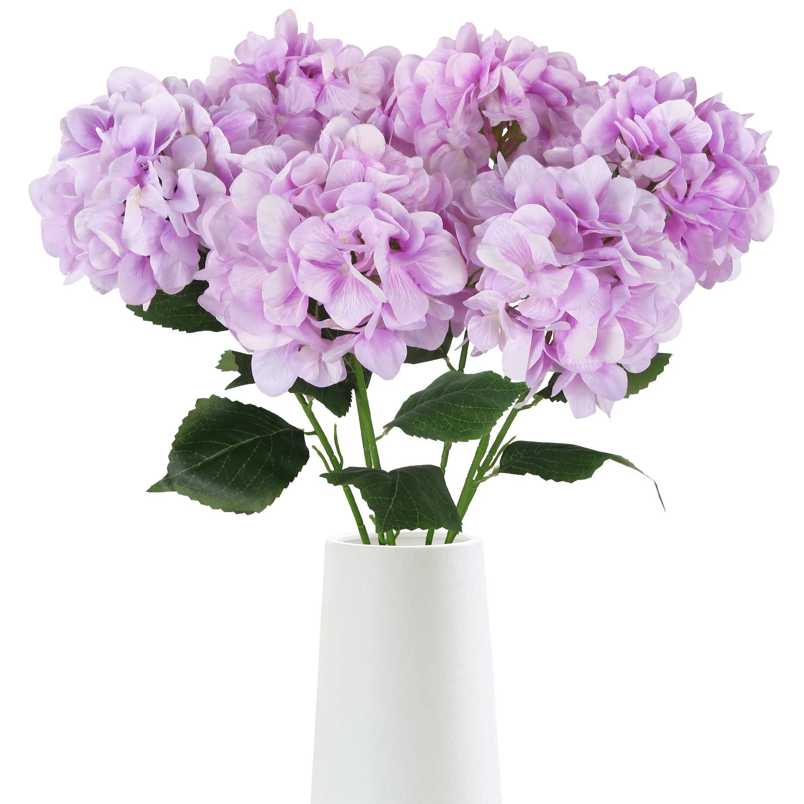 

4 шт. 72 см искусственные большие шелковые цветы гортензии на длинном стебле, искусственные цветы гортензии для высокой вазы, свадьбы, детского душа, вечеринки, домашнего стола, украшения для центра стола светло-фиолетовый