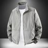 Men's Lightweight Stand Collar Windbreaker - Casual Zip-Up Jacket