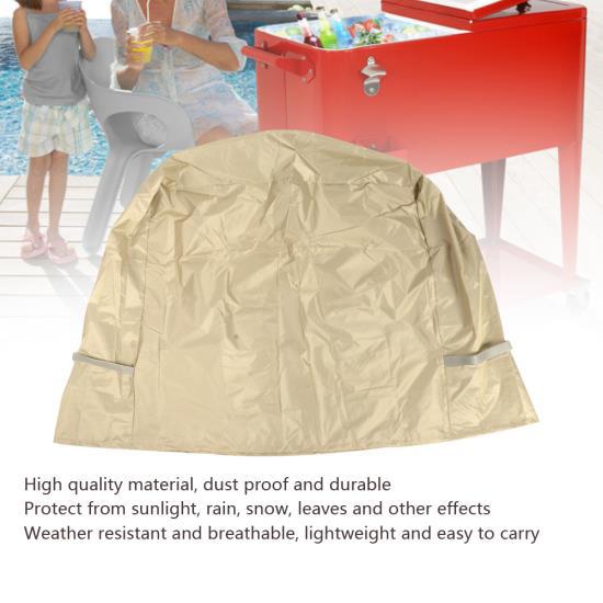 86x48x79cm Party Cooler Cart Cover Outdoor Cold Drink Cart Protective Cover Part AccessoriesBeige 