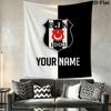 Custom Beşiktaş J.K Wall Hanging Printed Fabric Blanket Decorative Tapestries for Bedroom Living Room Home Decor