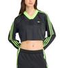 Adidas Originals Adicolor Soccer Jacquard Crop Long Sleeve Top JV9737
