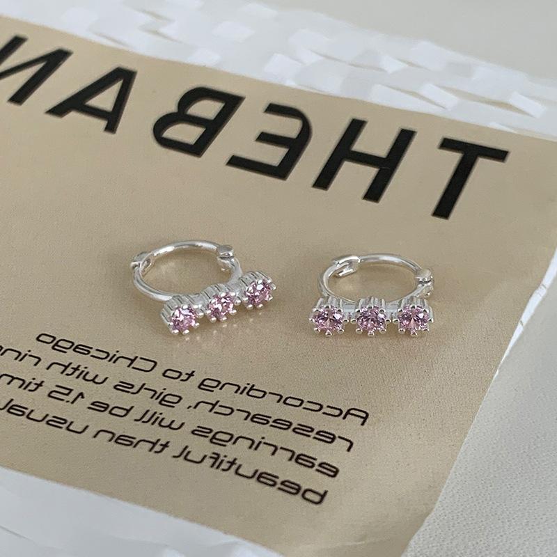 Colour Zirconia Small Flower Earrings Small Fragrant Wind Exquisite Ear Buckle Niche High-end Fashion Tide Jewelry