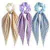 Simple Temperament Satin Large Intestine Hair Band Bow Streamer Tied Hair Ornament Ponytail Head Rope Hair Rope Hair Band