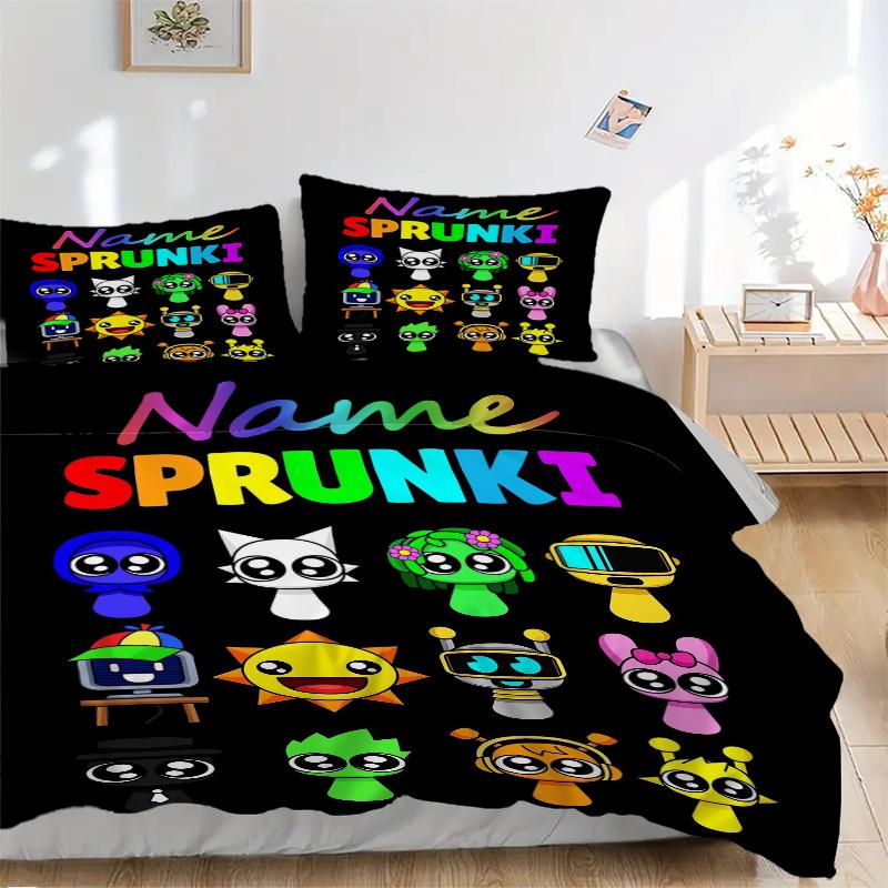 Custom Textile Colorful Heads Bedding 3 Piece Set HD Print Duvet Cover Pillowcases for Teens Adult Bedroom Decoration
