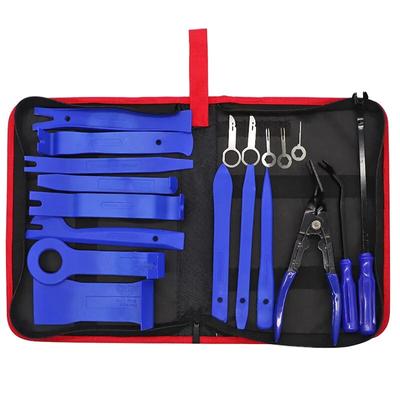 19Pcs/Set Car Audio Modification Tools Trim Dash Radius Audio Removal Tool Car Scratch Repair Pen Tire Cover Seal Tools