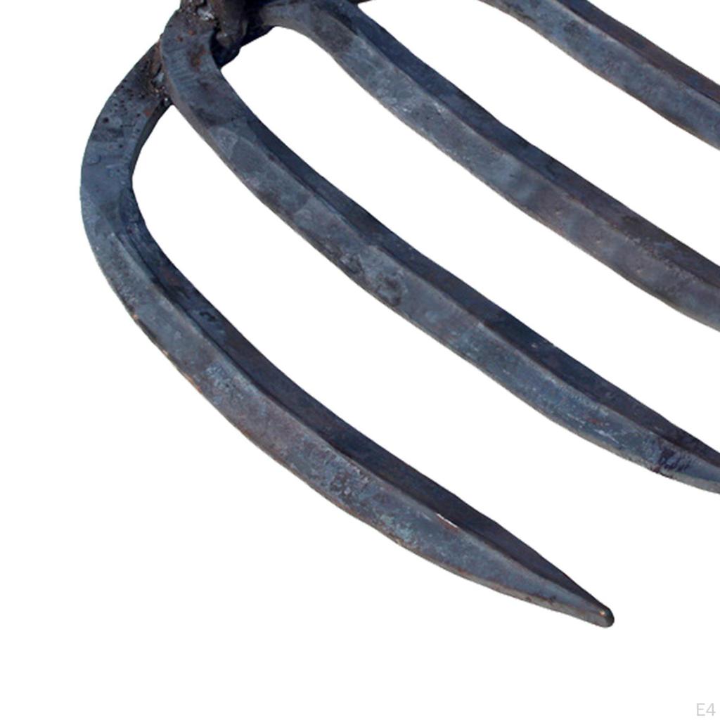 Garden Rake Head Four Tooth High Carbon Steel Replacement Hoe Harrow for ing Lawns Agricultural