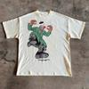 Y2K Streetwear T-shirt American Harajuku Hip-hop Gothic Cartoon Pattern Printed Large Tshirt Cotton Short Sleeved Clothes Unisex