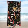 Mushroom Print Beach Towel, Large Soft Quick Dry Towel for Beach Camping Swimming