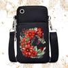 Creative 26 English floral letter printing trend messenger bag casual portable multi-function lightweight mobile phone bag