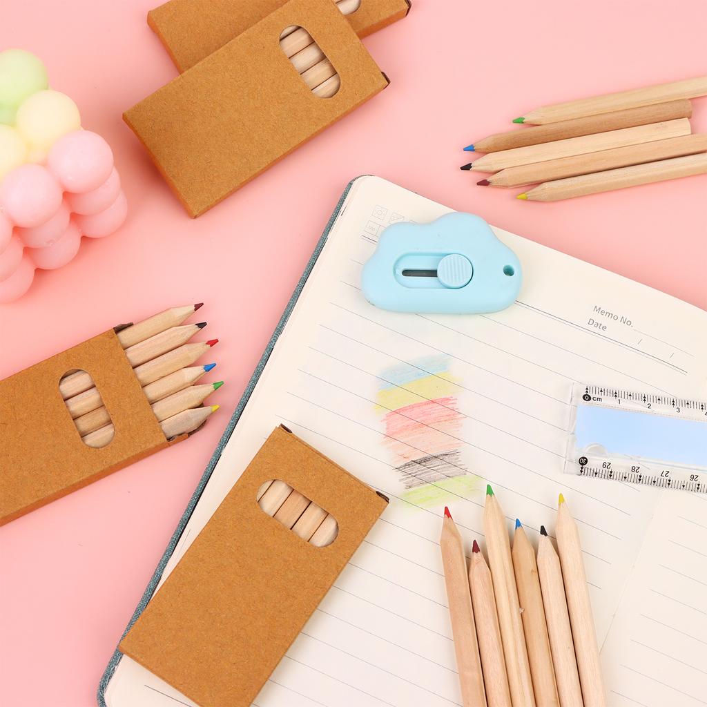 50Packs/300Pcs Mini Drawing Colored Pencils 3.5 Inch Portable Short Fat Color Pencils Pre-Sharpened Colored Pencils Mini Colouri