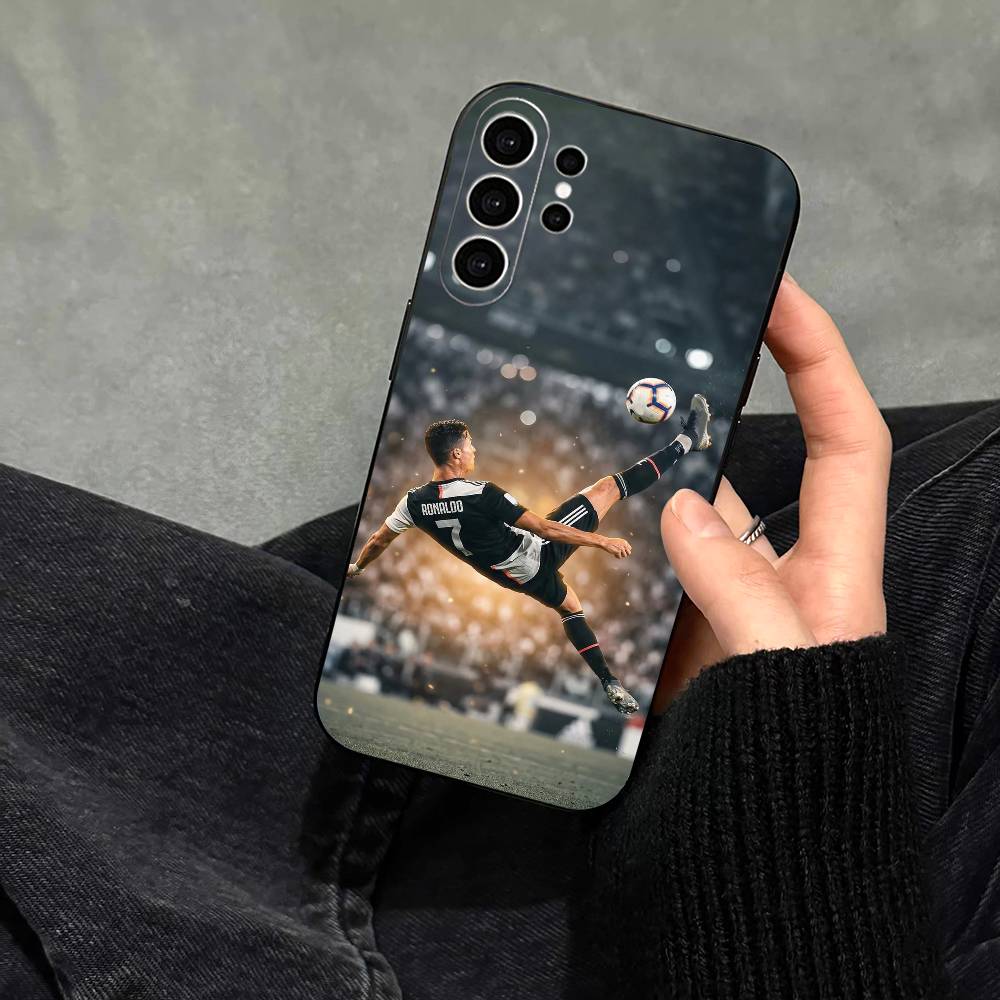 CR7-Ronaldo Football Phone Case For Samsung S25,S24,S21,S22,S23,S30,Ultra,S20,Plus,Fe,Note,10,9,5G Black Cover