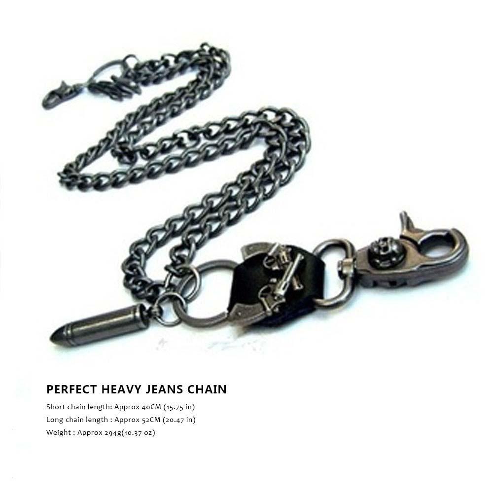 ANGLEQUEEN Catena Portafoglio Punk A Strati Con Teschio E Perle – Unisex Per Jeans E Pantaloni
