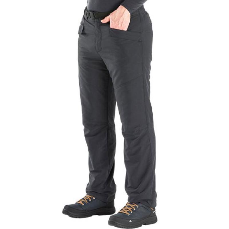 Decathlon SH100 Solid Color Warm Cold Resistant Fleece Outdoor Hiking Fleece Thickened Softshell Straight Jacket Pants Men's Carbon Grey