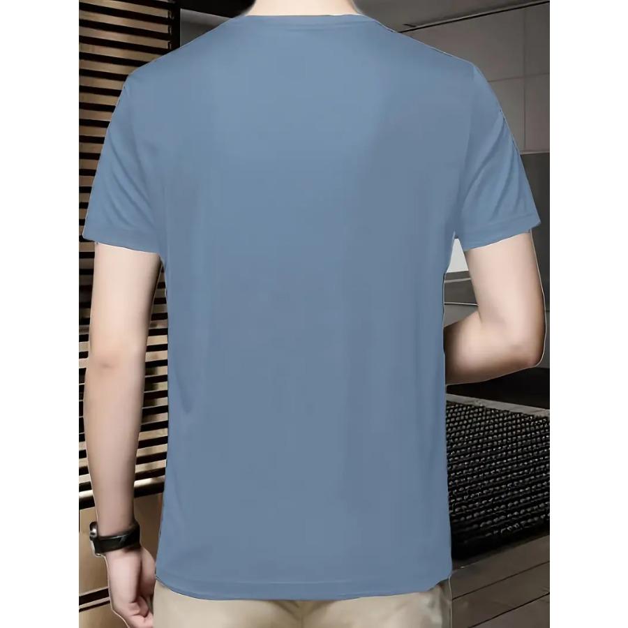 Удобная футболка с круглым вырезом и коротким рукавом с узором в виде сердца — фото 10