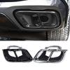 Compatible with 19-21 BMW X5 Black Quad Exhaust Carbon Fiber Tailpipe Trim