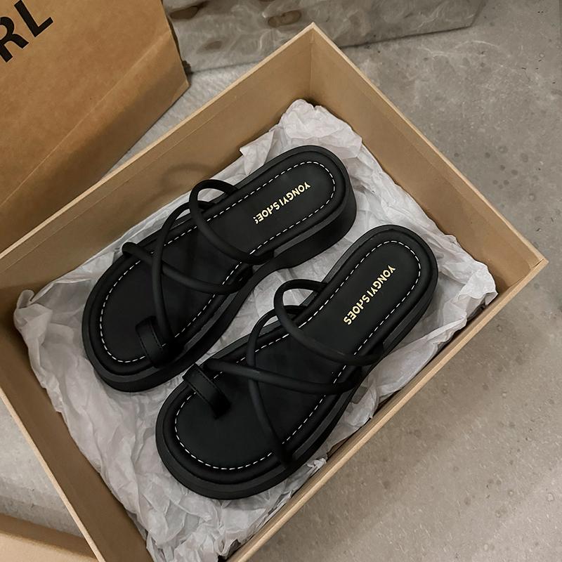 

Серебристые танкетки шлепанцы женские платформа высокий каблук летние женские сандалии 2025 новые серые ремешки крест на открытом воздухе обувь zapatillas mujer 40 чёрный