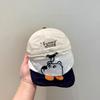 Summer Short Brim Cartoon Bear Baby Hat Quick Dry Casual Infant Sun Visor Hat Breathable Cotton Newborn Sun Hat Kids