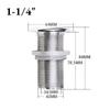 316 Stainless Steel Boat Thru Hull Fitting Connector Water Outlet Drain Hose Joint Plumbing Fittings for Yachts Marine Hardware 3