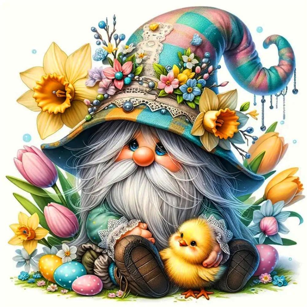 

Новинки 2026 Алмазная мозаика Гном DIY Алмазы Мозаика Мультяшное Сердце Искусство Декор для Стен Дома Набор для Творчества Round 20x20cm