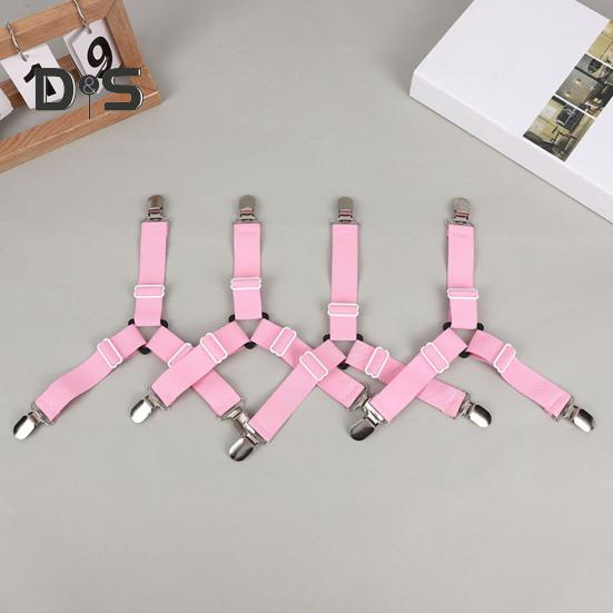 4Pcs Triangle Bed Sheet Straps Adjustable Design Simple Installation Non Slip Fitted Sheet Straps Bed Sheet Clips