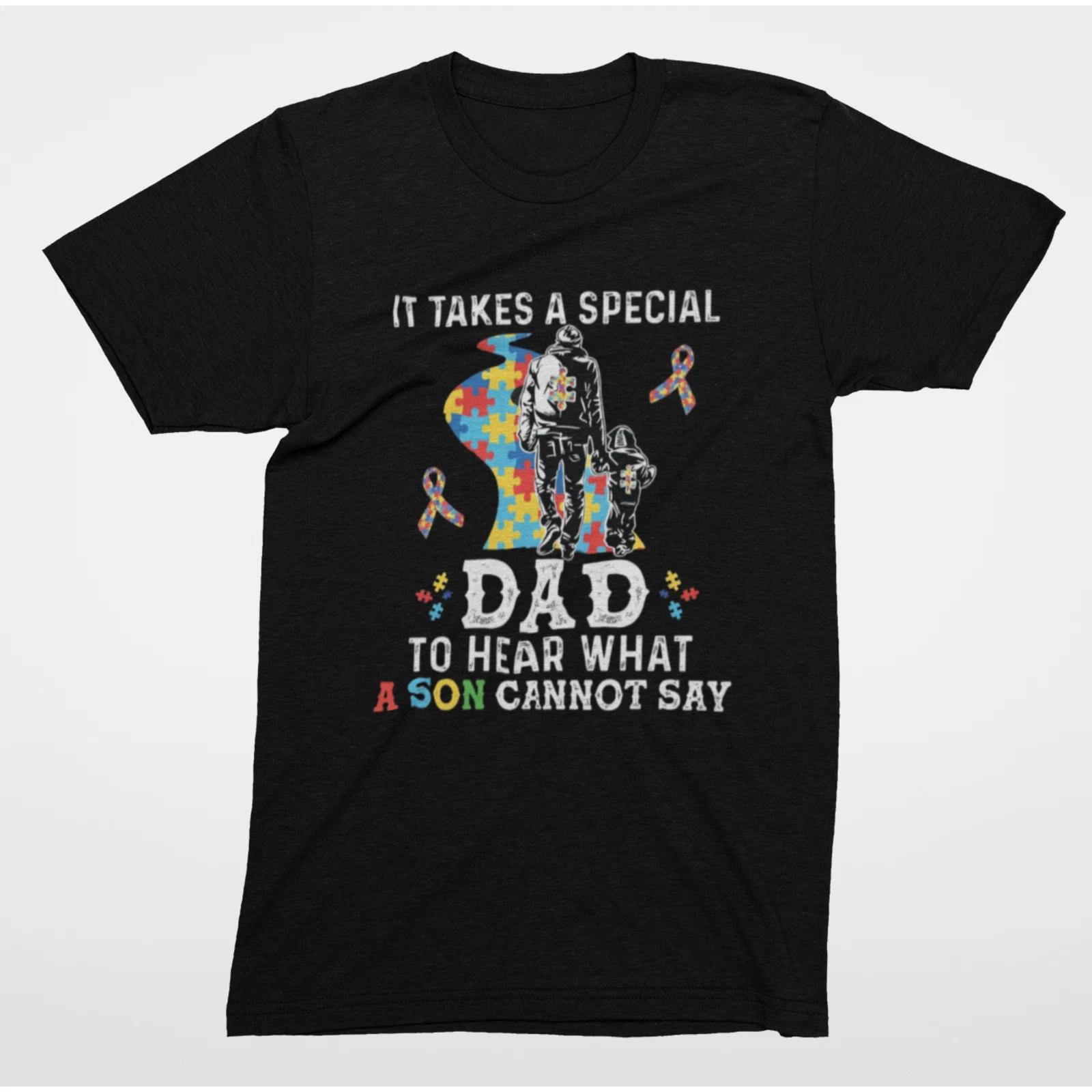 Autism Dad Shirt It Takes a Special Dad Awareness Puzzle T-Shirt S-3XL XXL