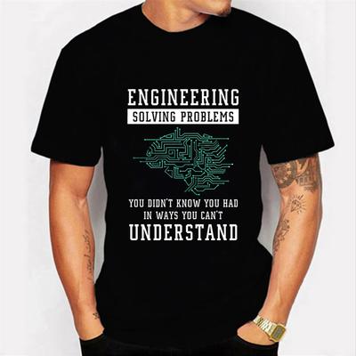 Funny Engineering Men's T-Shirts Clothing Engineer Women Men Shirt Summer Oversized Tshirts Mechanical Engineer Men T Shirt Tees