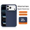Étui de téléphone en tissu technique magnétique pour iPhone 15/16/17 Pro Max avec protection du bouton de l'appareil photo.