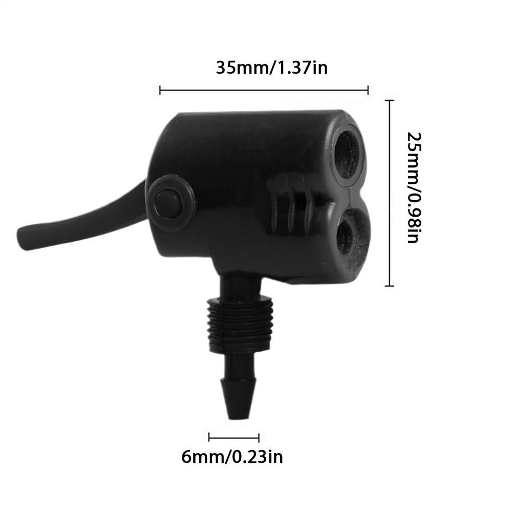 

Large Outlet Pumping Parts For Inflating Bicycles Balls DualHead Nozzle Adapter For F/V And A/V Valves Bike Accessories чёрный