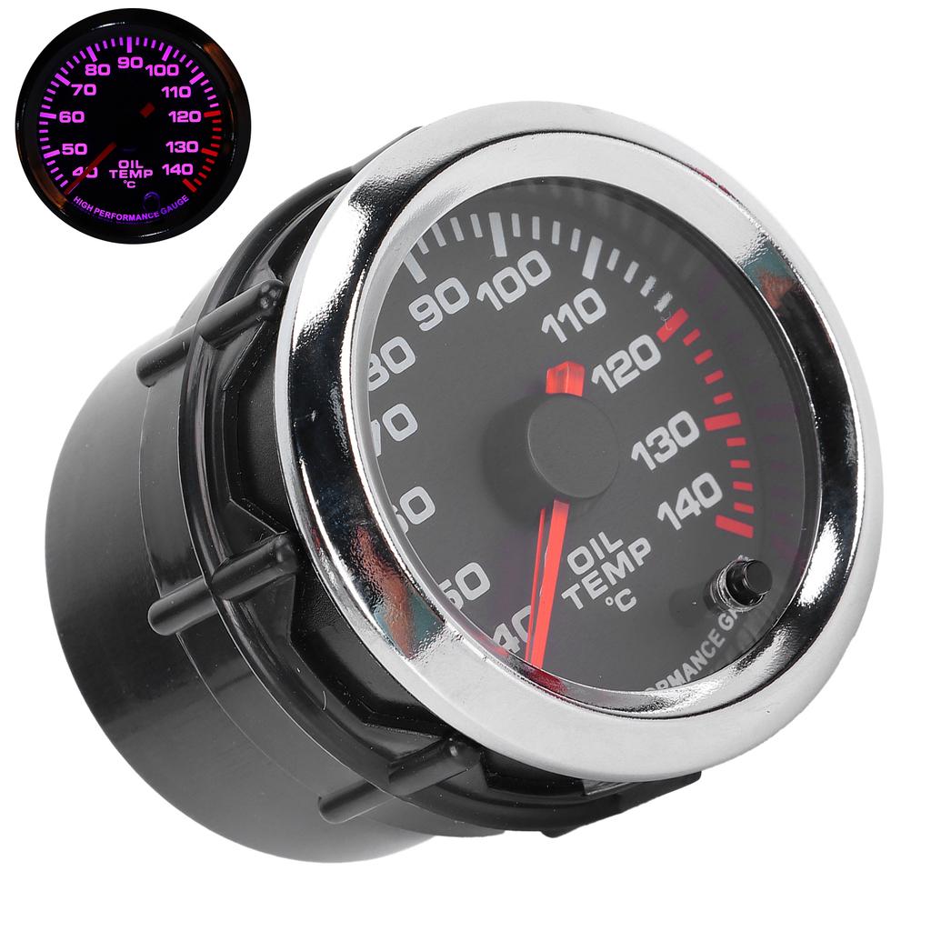 Buy Oil Temperature Gauge 52mm/2.0in 40‑140℃ Display 7 Colors Backlight