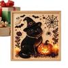 Perły Żywiczne DIY Zestaw do Sztuki z Pereł Płótno z Nadrukiem Halloweenowa Sztuka z Pereł Sezonowa Dekoracja Domu
