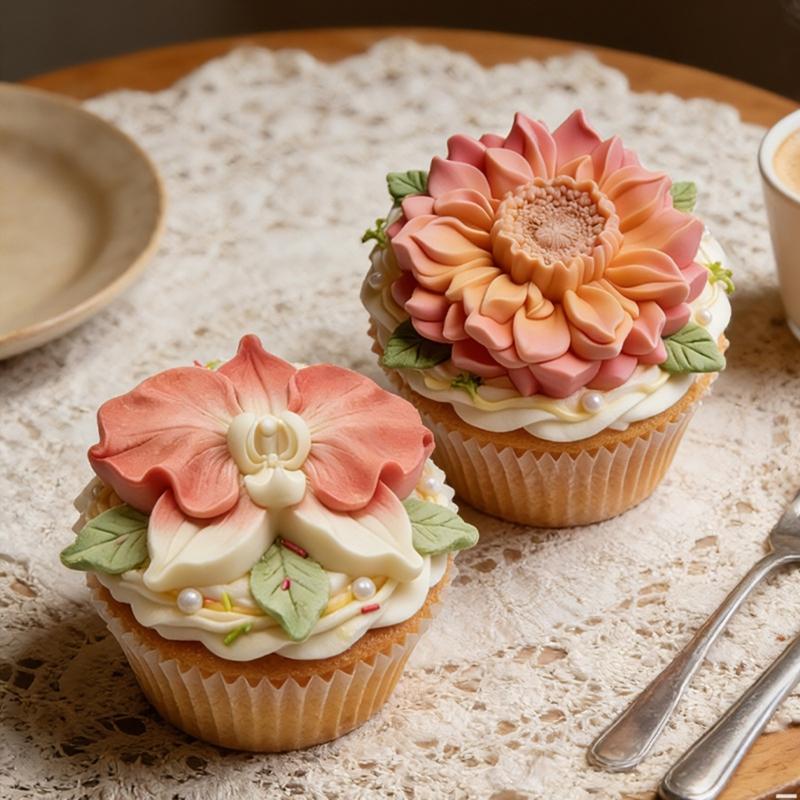 Professional 3D Flower Silicone Baking Molds For Creating Orchid Flower Shape Cake Toppers And Dessert Decoration
