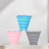 270ml Folding Cup Food Grade Water Cup Travel Silicone Retractable Coloured Portable Outdoor Coffee Handcup Travel Mouthwash Cup