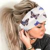 Butterfly Pattern Headband For Women Fashion Hairbands Sports Hair Band Sweat Bandanas Girl Headwear Turbans Elastic Accessories