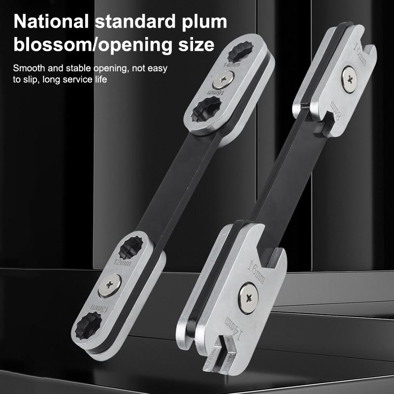 8 10 12 16 19mm 8 in 1 360° Drehung Kombinationsschlüssel Metrisch Ringmaulschlüssel für Heim- und Automobilreparatur Handwerkzeuge