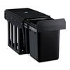 Relaxdays Poubelle Encastrable Coulissante, 2 Bacs, Système De Trie Pour Le Sous-évier, 2x8 L, 35,5 X 25 X 47 Cm, Noir