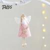 Pastel Christmas Hanging Decor Tree Plush Angel Doll Ornament, Cute Small Lightweight Xmas Topper Pendant for Thanksgiving Day Gifts, Holiday