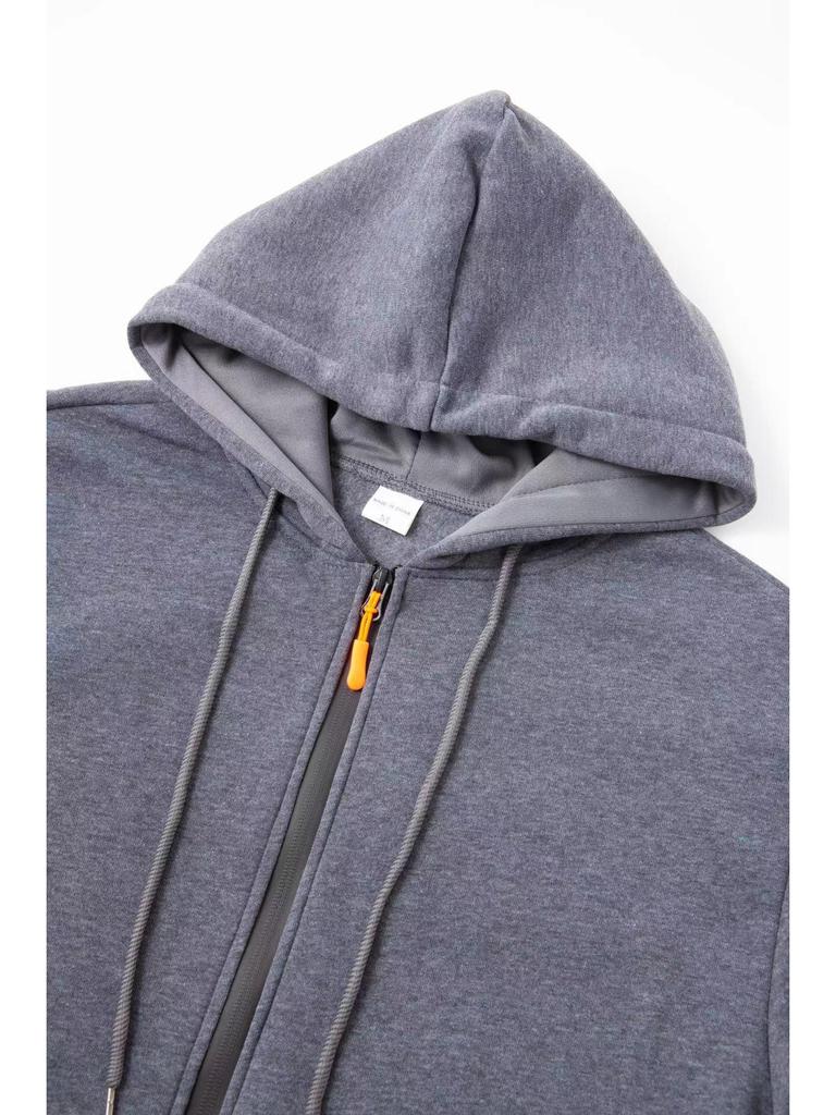 Men's Multi-Pocket Plus Size Cardigan Hoodie - Spring/Autumn Casual Sports Jacket