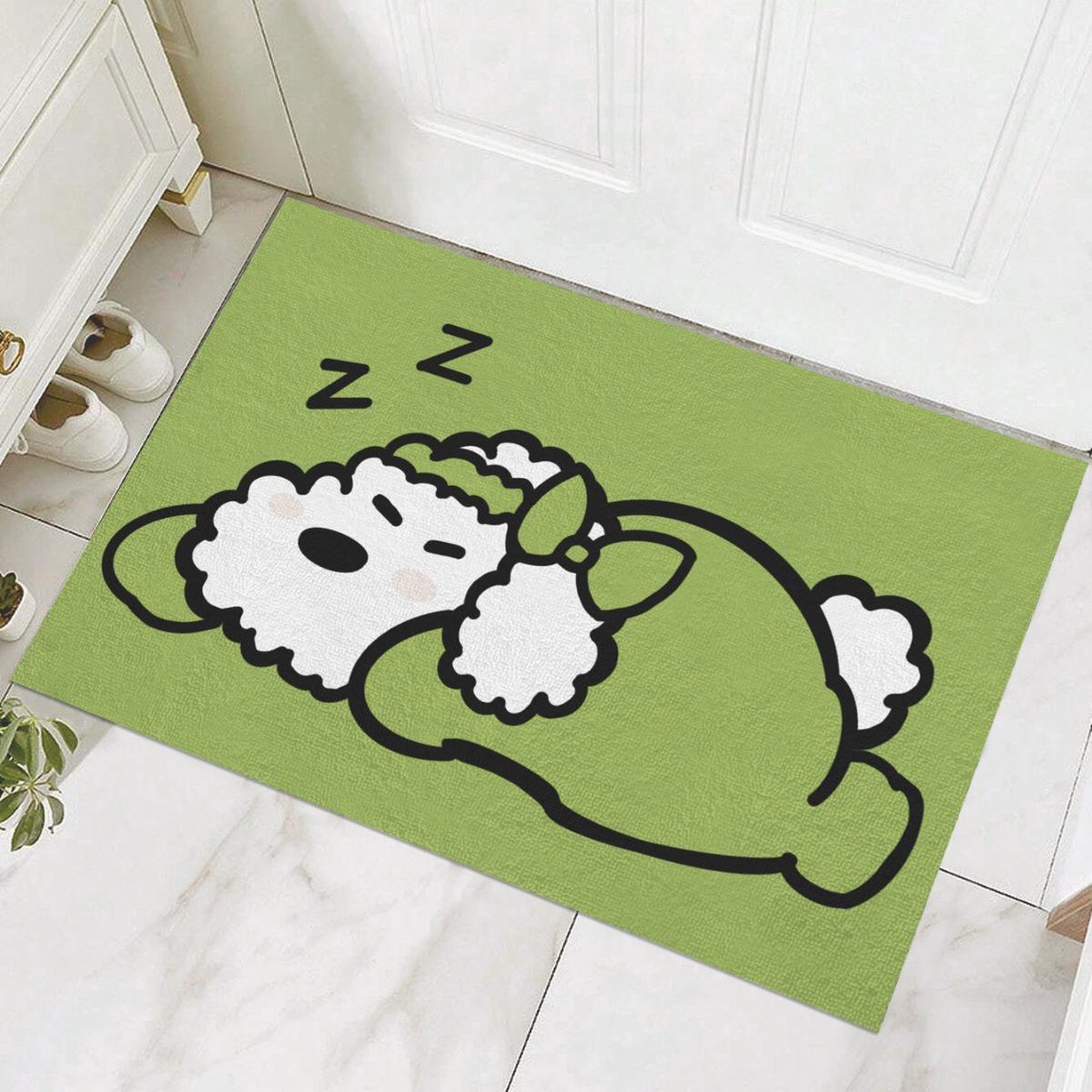 

Cute Dog Puppy Carpet Party Living Room Sofa Bedroom Bedside Study Entrance Door Rug Non-slip Cartoon Child Creativity Decor Mat 40x60cm