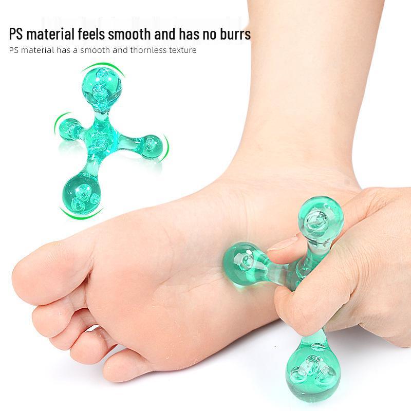 Handheld Crystal Acupressure Roller for Neck, Back, Shoulder, and Sole Massage