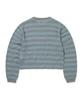 This Is Never That Mesh Striped W Crewneck Sky Blue