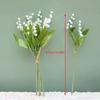 6PCS/Set Artificial Flower Bellflower Lily Valley Flower Plastic Flower Home Soft Decoration Plant Wall Wedding Green Plant