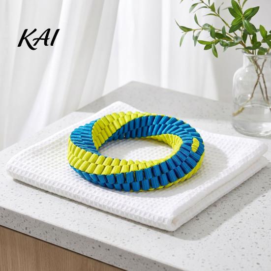 Outdoor Interactive Dog Toys Dental Tug Toy, Textured Woven Nylon Chew Teeth Cleaning Training for Dogs Round or Figure 8 Design, Washable Toy Chewing
