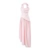Elegant Off Shoulder Midi Dress With Tie Waist Slit Women