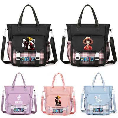 Anime One Piece Breathable Computer Handbag Female Shoulder Bag Cute Messenger Bag for Teenager Girl Boy Back To Schoolbag Women Daily Washable Bag