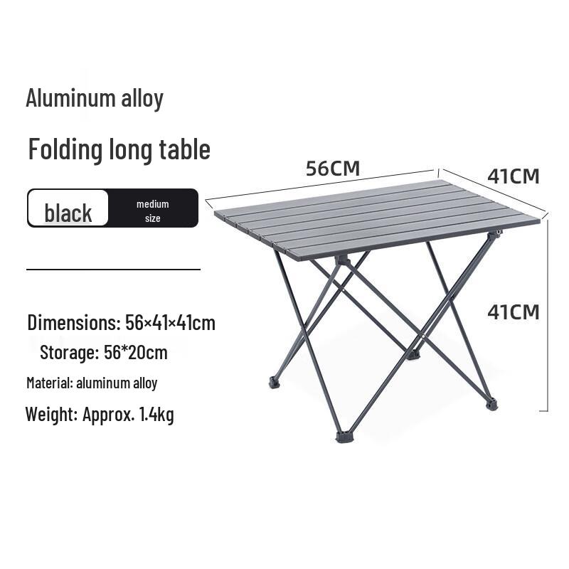 OEING Portable Aluminum Folding Camping Table
